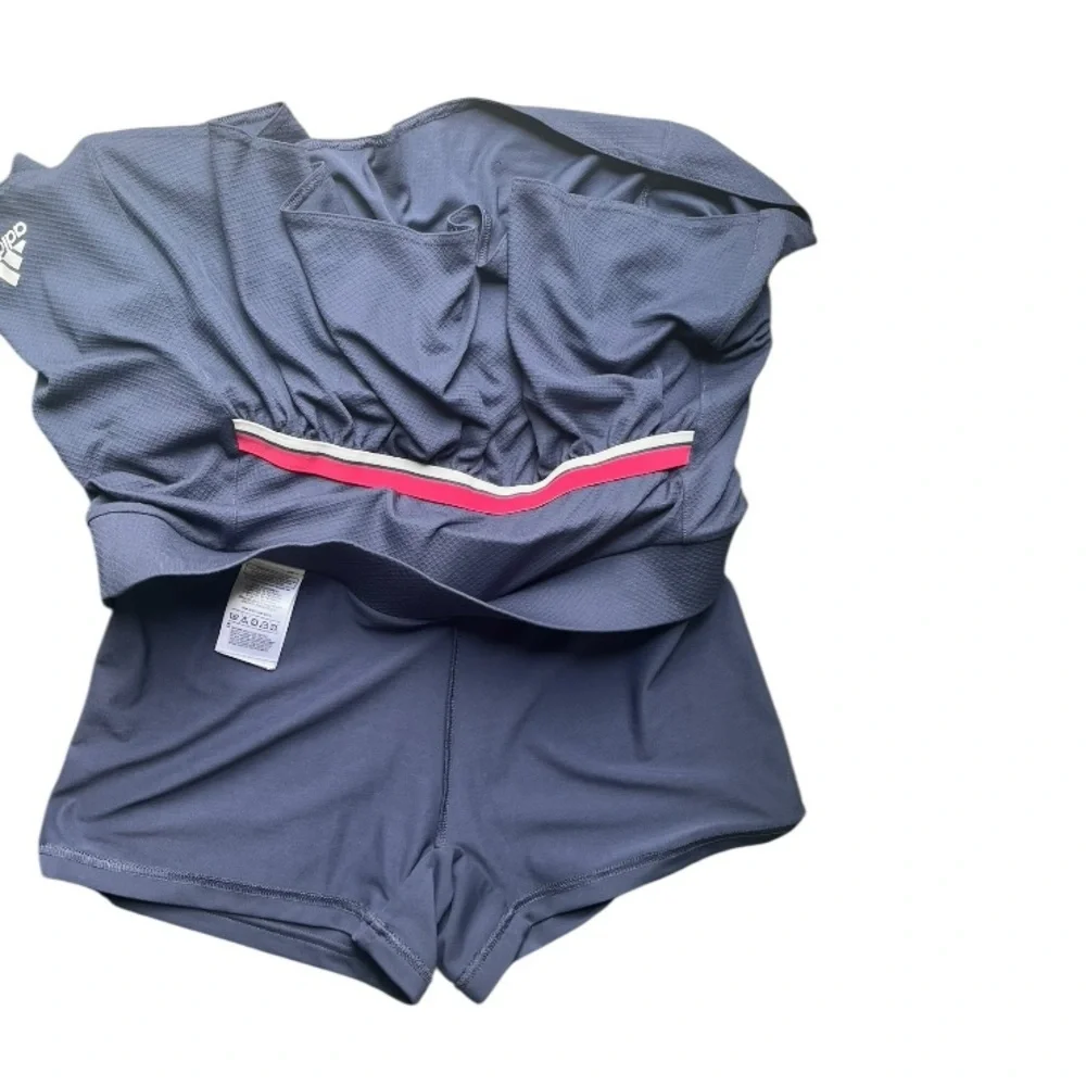 Adidas Women's Navy Skirt with Pink Accent Climate Skirt Size M